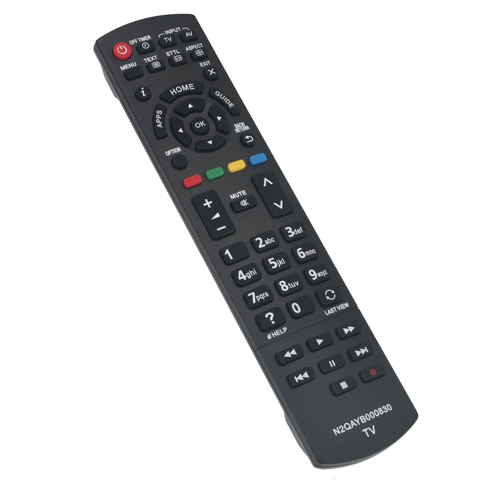 N2QAYB000830 Reemplazar El Control Remoto Adecuado Panasonic Televisión LCD TX-42AS520E TX-50AS520E TX-32AS600E TX-39AS600E TX-42AS600E TX-50AS600E TX-32ASX603 TX-42ASX603 TX-50ASX603 TX-32AS600Y