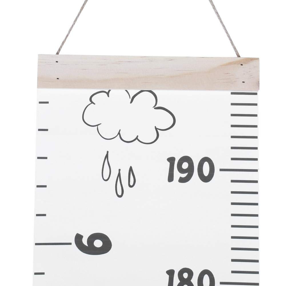 Tabla de crecimiento para niños Madera Colgante de pared Niño Altura Medición Regla Habitación Decoración del hogar(UNA)