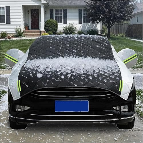Media Funda Coche Antigranizo para Seat Toledo Sedan 1991-2004, Impermeable, 4 Capas Acolchado Grueso Anti-Impacto, Funda de Coche Ligera para Granizo Sol Lluvia UV con Ganchos Elásticos fd785j