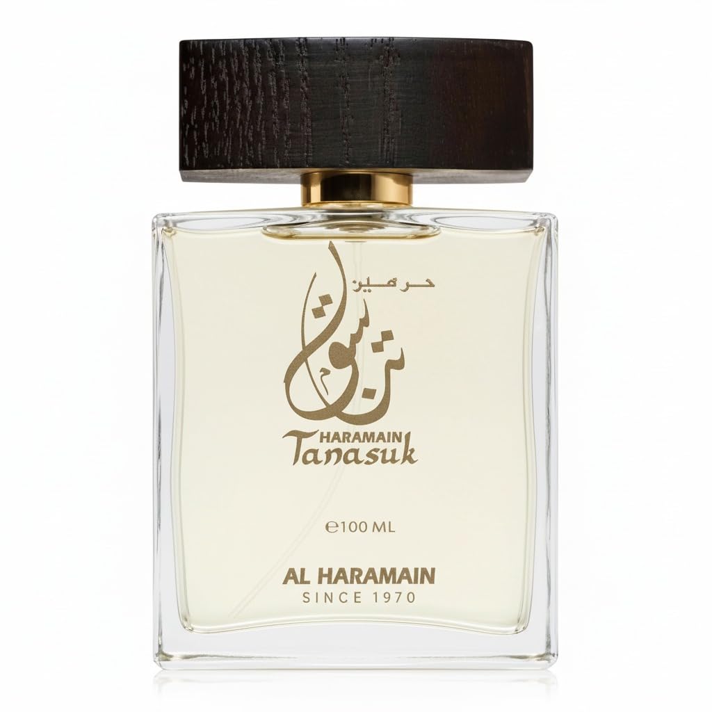 Al Haramain Tanasuk 100ml Eau de Parfum Spray | Luxury Arabic Perfume for Women & Men | Long Lasting Oriental Arabian Scent | Sweet Floral Oud Fragrance with Rose, Jasmine, Amber (100ml, Floral)