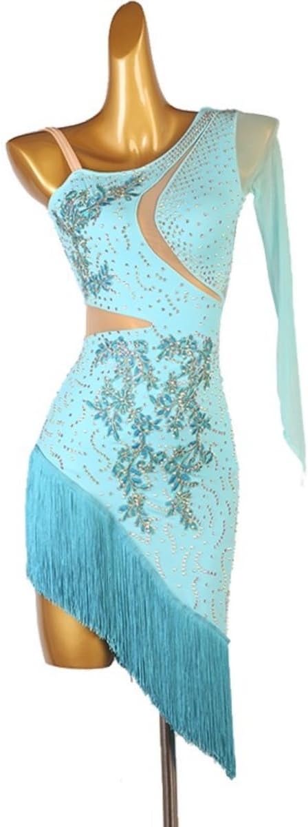 Latin Ballroom Dance Dresses for Women Tassel Salsa Rumba Cha Cha Party Competition Dress