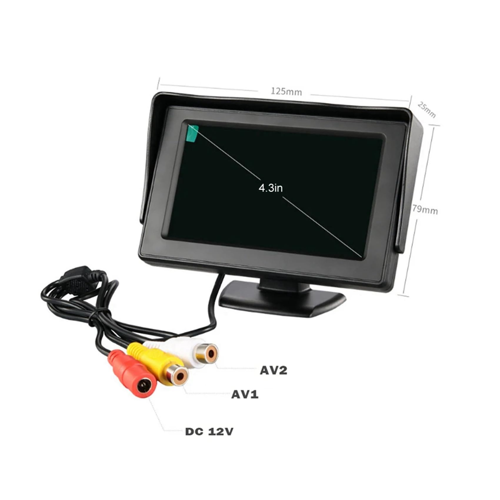 4 x DC 9 V-24 V 4,3 zestaw monitorów cofania TFT LCD kamera cofania system parkowania cofania monitor bez kamery