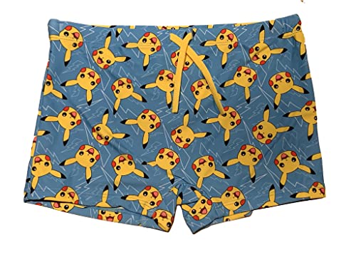 Pokemon Bañador con cintura elástica y cordón, azul, 6 años