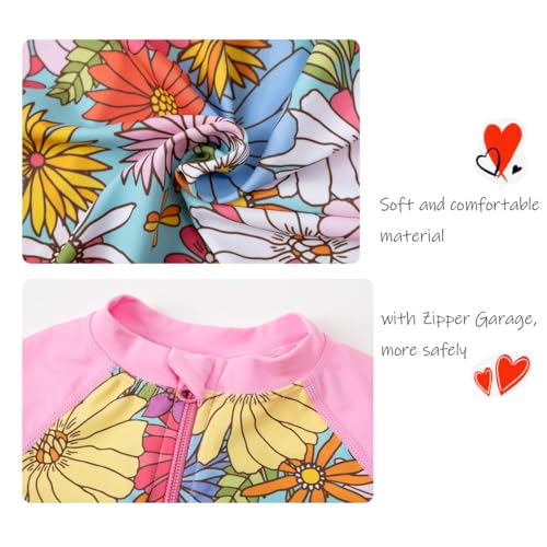 Image of UMELOK Baby Girl Swimsuit Infant Rash Guard Swimwear Bathing Suit
