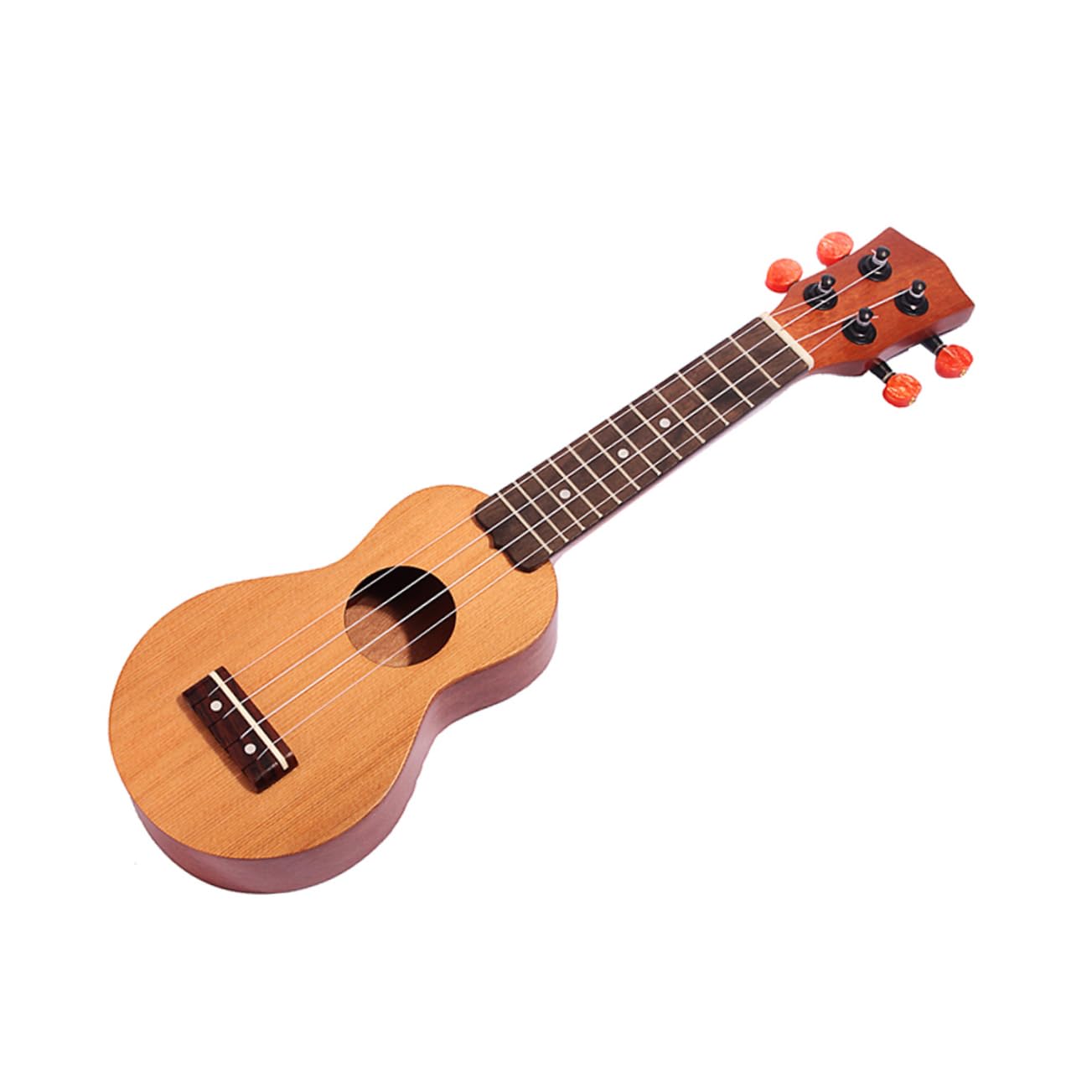 Toyvian Kleiner Taschen Ukulele Aus Massiver Fichte Und Laminierter Mahagoni 4-saitiges Saiteninstrument Mit Schallloch Kompakt Für Kinder Und Reisen