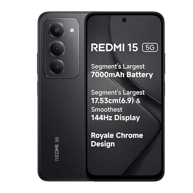 Redmi 15 5g (midnight Black, 256 Gb, 7000 Mah)