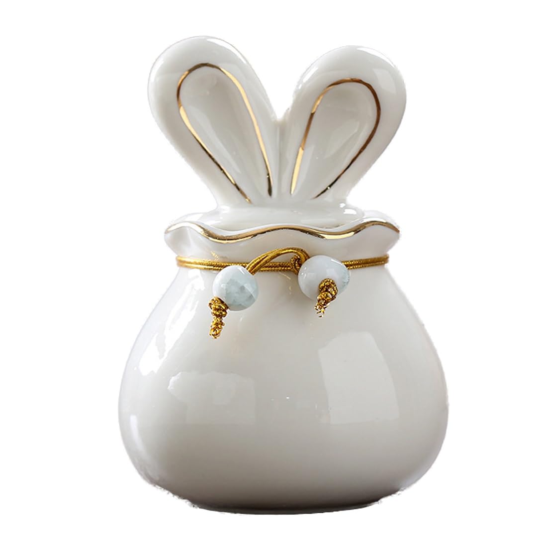 pet ashes urn, Pet Urn For Rabbit Ashes, Ceramic Urns For Dog, Animal, Cremation Box, Ceramics Memorial(White)