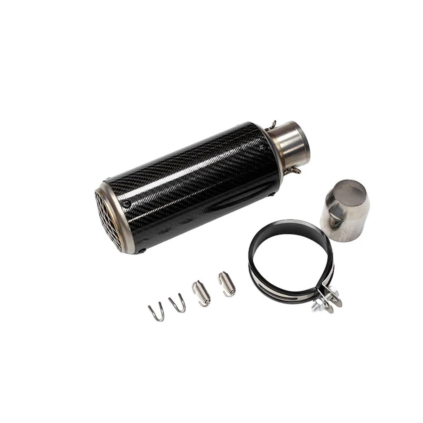 Universal 51mm Motorcycle Exhaust Pipe Carbon Fiber Or Stainless Steel With Straight Design,Accessori Moto(Carbon)