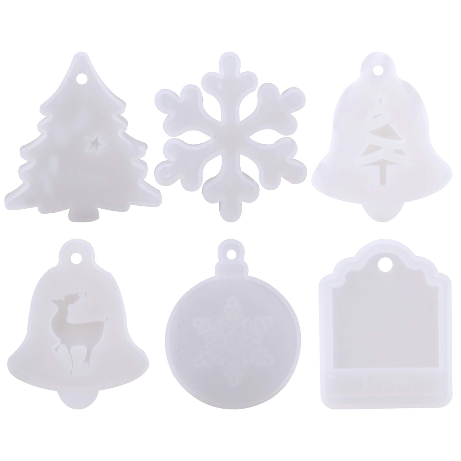 EXCEART Lot De 3 Moules Polyvalents En Silicone Pour Décoration De Gâteaux Et Fabrication De Bijoux 6 Pièces X 3