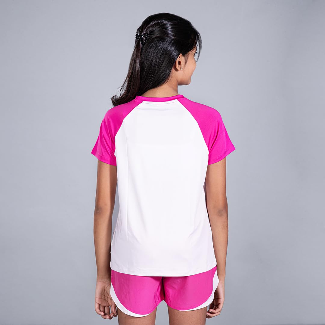Dripmov Premium Girls T-Shirt | Ultimate Comfort Activewear | Slim Fit | Soft & Breathable Jersey | for All Sports and Casual Wear (Half Sleeves) - Bubblegum Pink (10 Y - 12 Y) 4
