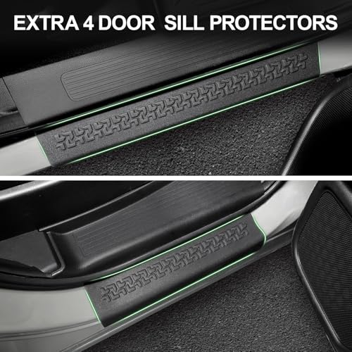Image of Floor Mats for Honda Passport 2026, TPE All Weather Durable Floor Liners Door Sill Guards for Passport Accessories