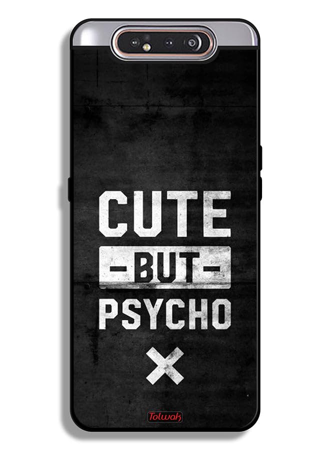 TolwakSamsung Galaxy A80 Protective Case Cover Cute But Psycho Multicolor
