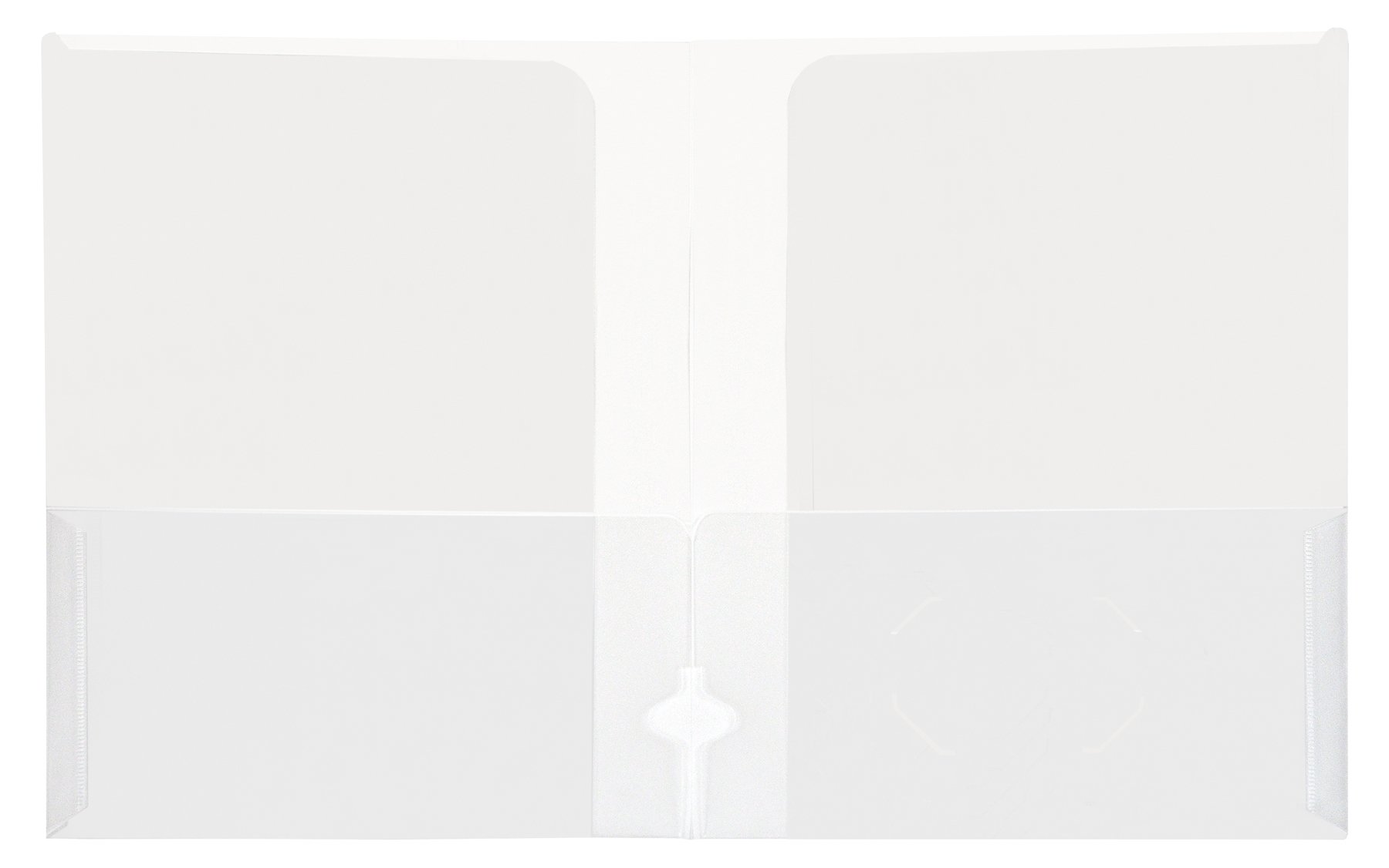 Lion 4-Pocket Plastic Presentation Folders, Clear, 10 EA/Pack, 1 Pack (91350-CR)