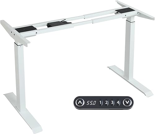 Radlove - Marco de escritorio de pie ajustable con altura de doble motor, patas de escritorio ajustables para escritorio de 48 a 70 pulgadas, base