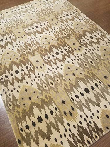 Transitional Ikat Rug (Wool) - 6' X 9' #TOP2