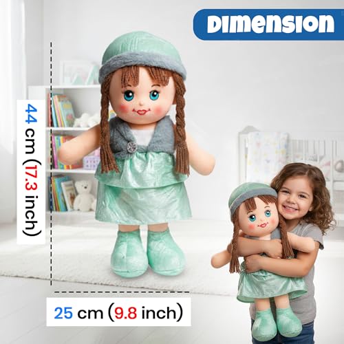 Image of Zest 4 Toyz Doll for Girls (44 cm) Big Size Doll | Soft Doll Toy Gift for Kids | Big Size Stuffed Toy for Kids & Toddlers | Birthday Gifts for Girls - Multicolor