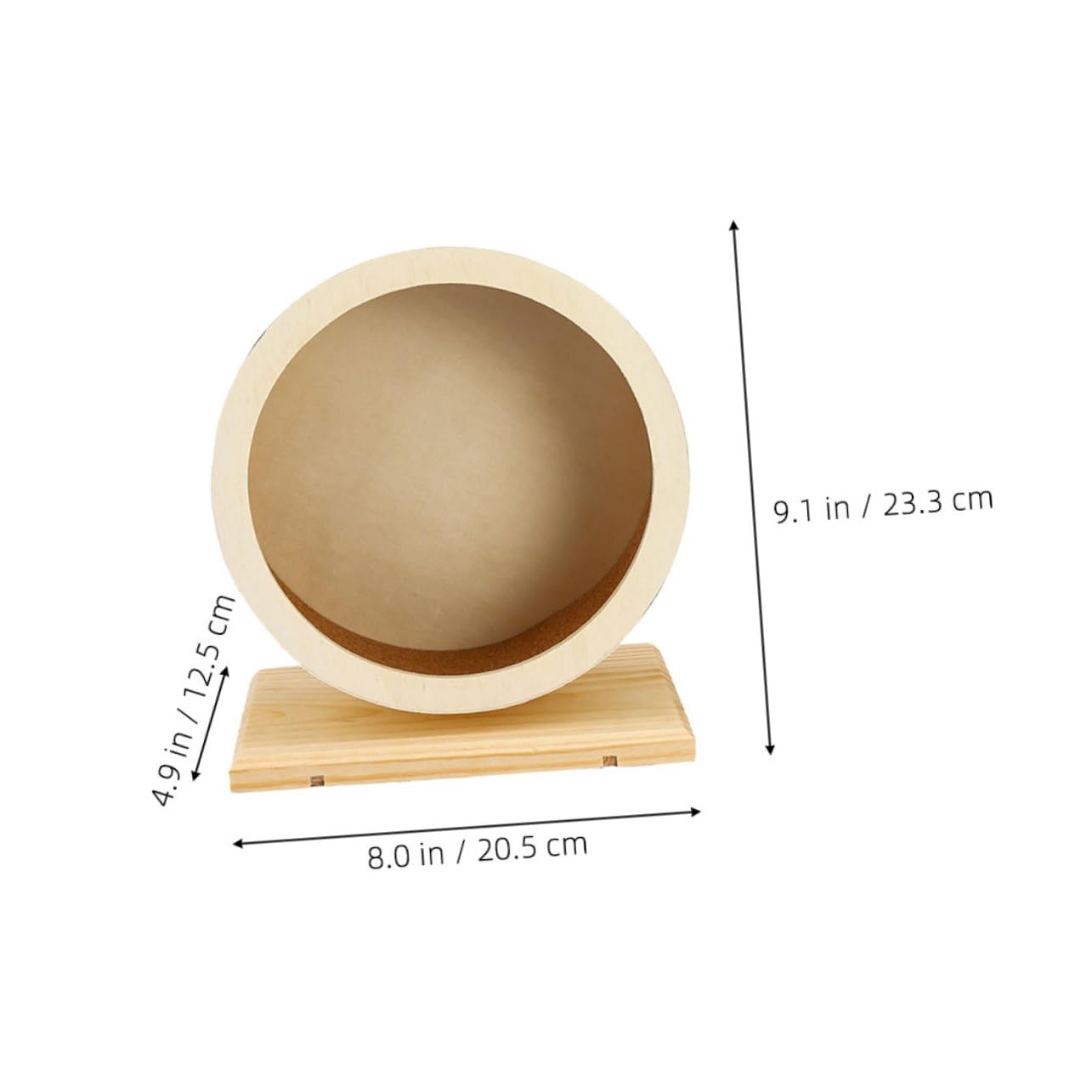 Hemobllo 2piezas Rueda De Hámster Silenciosa para Hámsteres Chinchillas y Cobayas Juguete De Madera con Revestimiento De Corcho Diseño Estable para Correr La Jaula