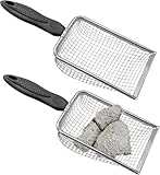 Xstary 2 Stück Gartensieb Metall Kompostsieb Garten Sandsieb mit Rutschfester Griff,Siebenschaufel...