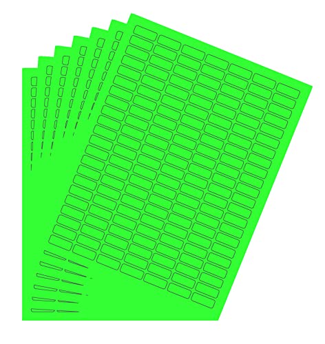 Étiquettes Rectangulaires Petites Vert Néon Imprimantes Jet d'Encre, 1" x 0.375", 1078 Pcs