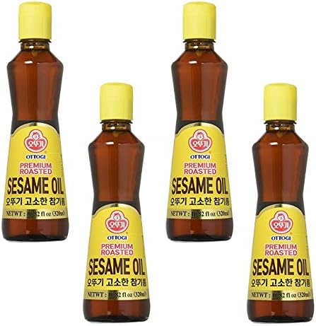 Ottogi Premium Roasted Sesame Oil, 10.82 Ounces (4-pack)