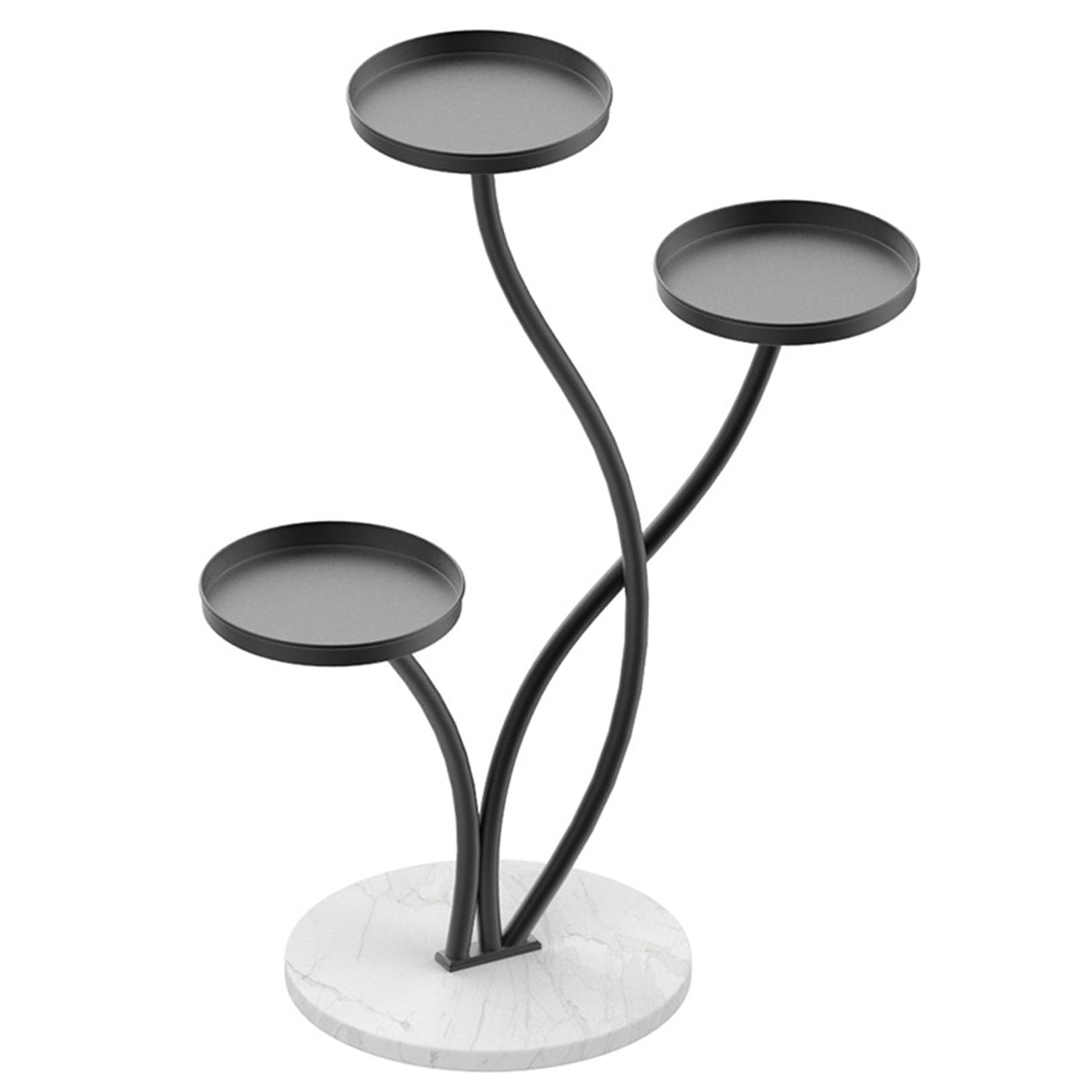 Support à plantes étagère en métal 3 pots porte-plante d'angle intérieur et jardin