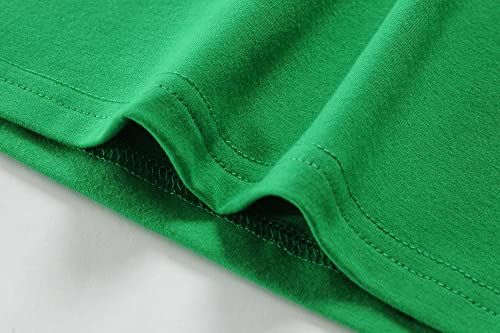 Image of Girls Crop Tops St Patricks Day T-Shirts Lucky Clover Short Sleeve Shirts Kids Shamrock Tees 5-14 Years