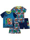 Dieses Pyjamas enthalten ein Kurzarmoberteil mit einem Gesamtmotiv des Hulks, Spiderman, Iron Man und Captain America. Die kurze Hose zeigt Hulks Fäuste, die Maske Spidermans und Iron Mans, und Captain Americas Schild auf der Seite.