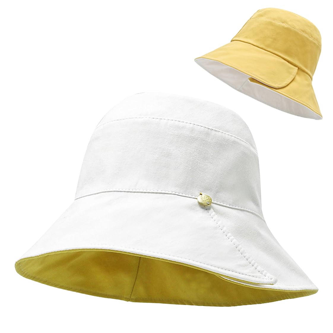 Rayson Sombrero de Pescador Unisex ala Ancha Borde Redondo Sombreros Sol de Plegables para Hombres Mujeres Plegables Senderismo Camping
