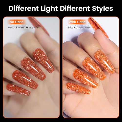 YTD Likomey Esmalte de Uñas Naranja Reflectivo 15ml miniatura 2