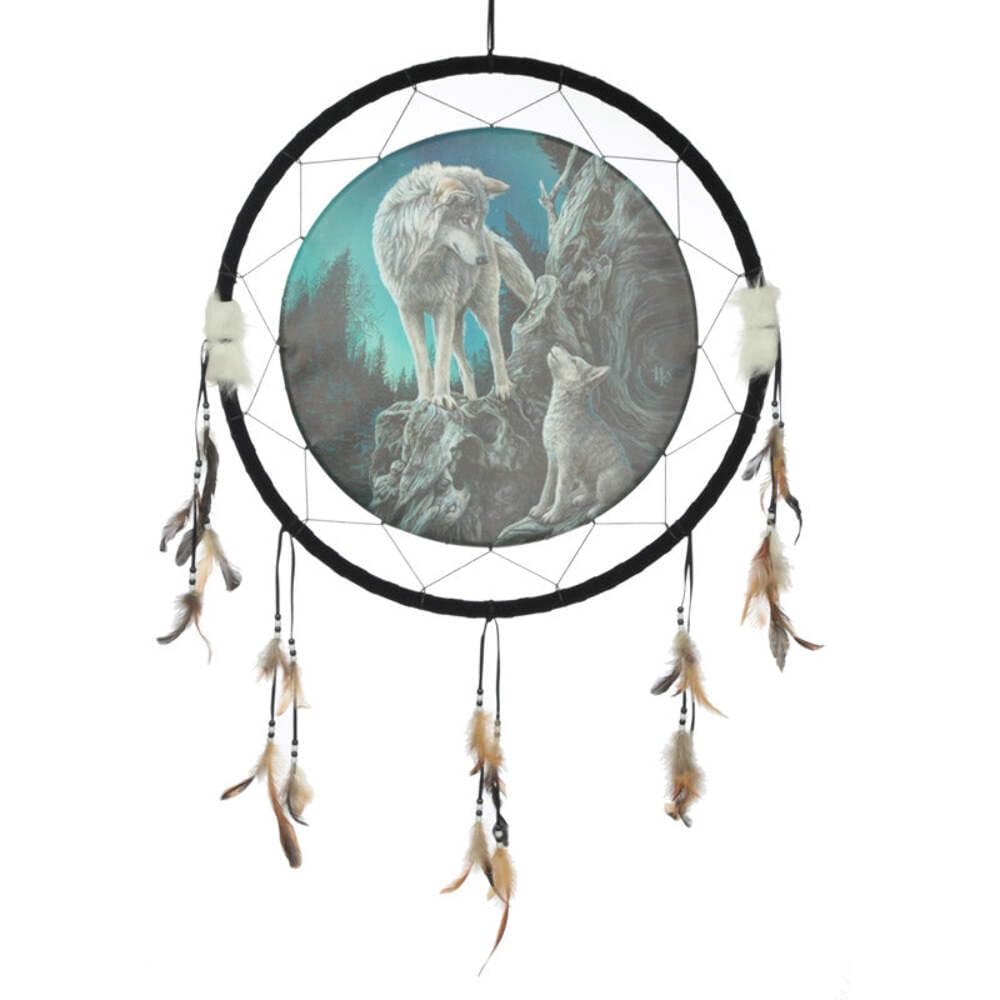Puckator DCPA04X Lisa Parker Guidance Wolf Design Dreamcatcher 60cm