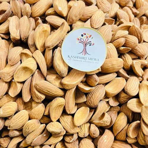 Image of Kashmiri Mewa Kashmiri Mamra Almonds 500g - Original Kagzi Badam, Crunchy, High Oil Content, Naturally Grown, Raw Organic Nut, Premium Best Fresh Dry Fruits, Healthy Daily Nutrition