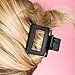 Gimme Beauty Fine Hair Extra Grip More Teeth Clip - Extra Teeth Design for Strong Hold - No-Slide Accessories for Thin, Fine Hair - Durable Square Claw Clips for Everyday Use - Black & Tan