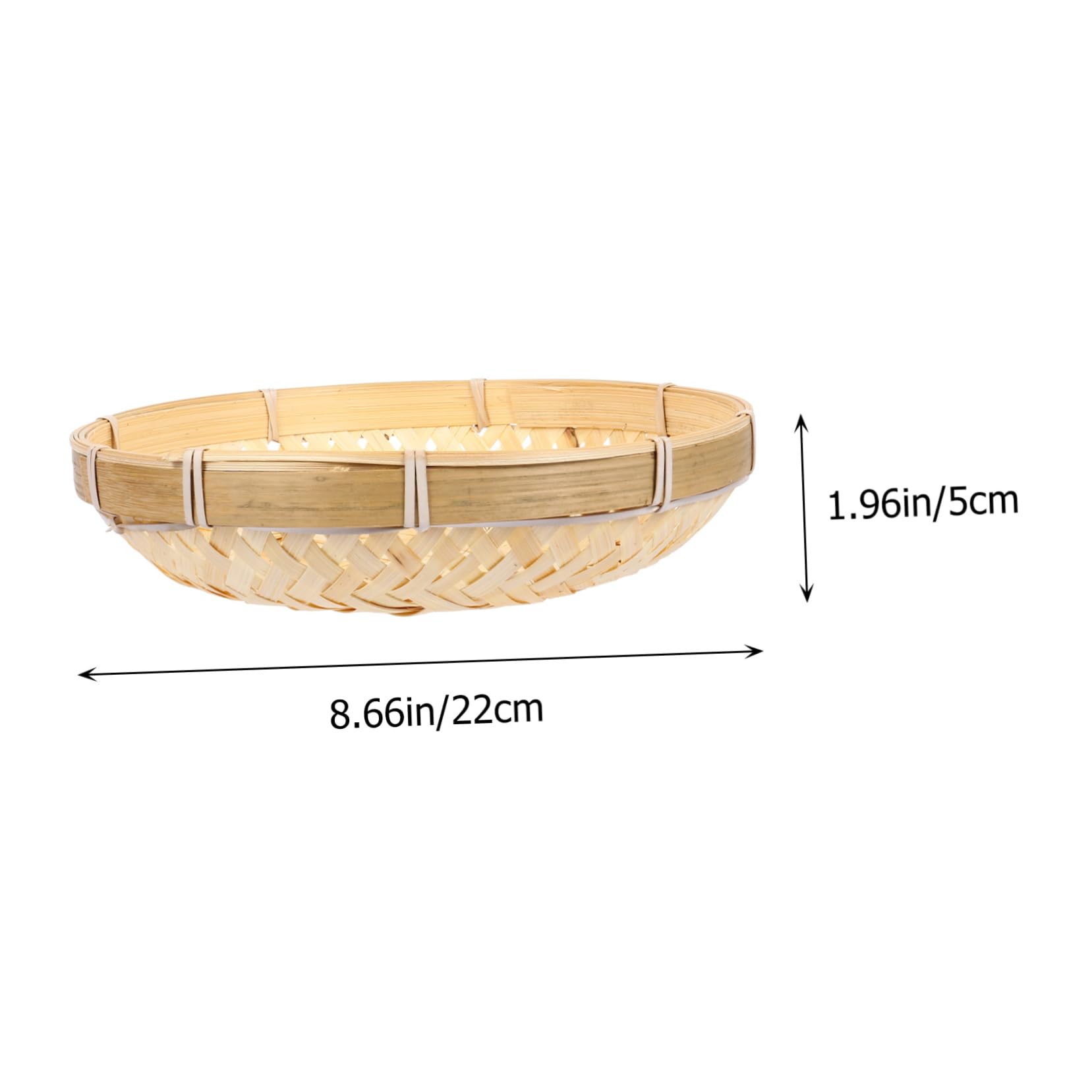 Garneck Basket Woven Bread Basket Seaweed Woven Basket Rustic Basket Woven Fruit Basket Bowl Round Storage Basket Rattan Serving Bowls Hand Decor Storage Baskets Bread Woven Basket