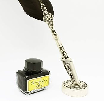 Amazon | DALLAITIダライッティ ラグジュアリー羽根ペン セピア インク