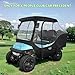 10L0L 4-Passengers Golf Cart Driving Enclosure for Club Car Precedent, 600D Clear Window Rain Cover, All Weather Waterproof Windproof Snowproof Storage Covers(Black)