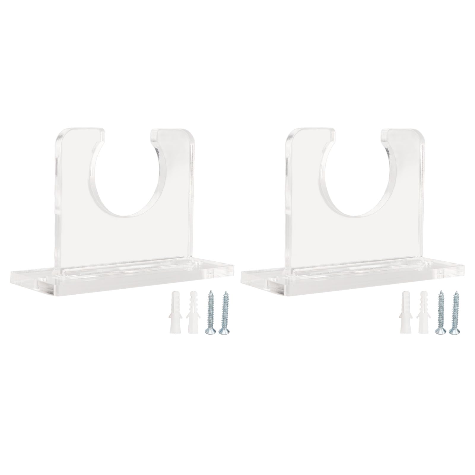YedaHcy 2pcs Baseball Bat Holder Wall Mount, Baseball Bat Display, Baseball Bat Holder for Vertical Display, Fits Handle of Any Baseball Softball Bat, Easy to Install Clear Bat Rack