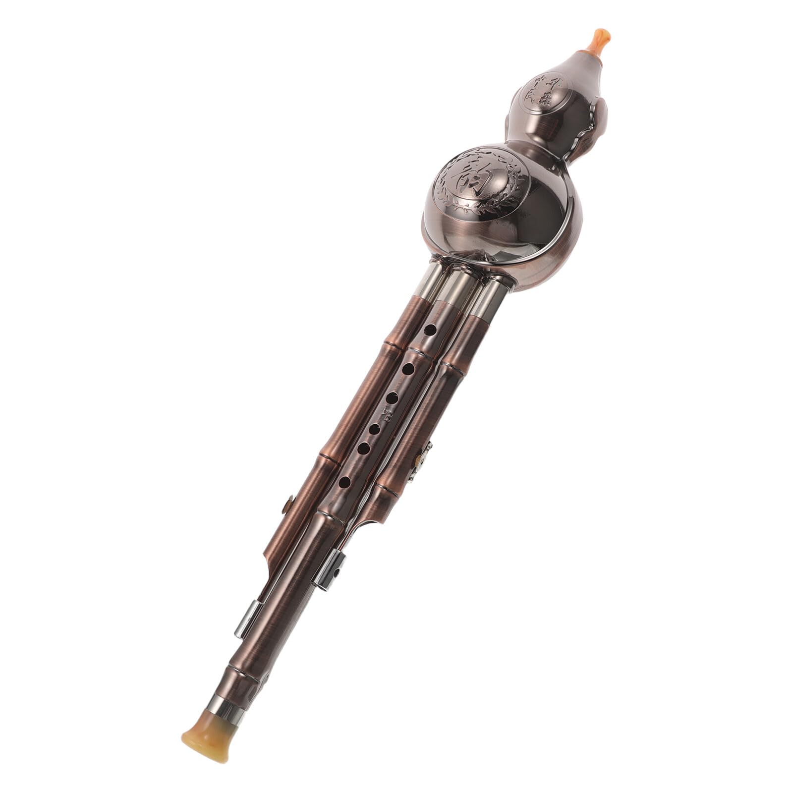 GALPADA Hulusi Flute in B Key Professionale Flauto Zucca Cinese con Triplo Tono Strumento Musicale Portatile per Studenti Pratica e Festival Tradizionali