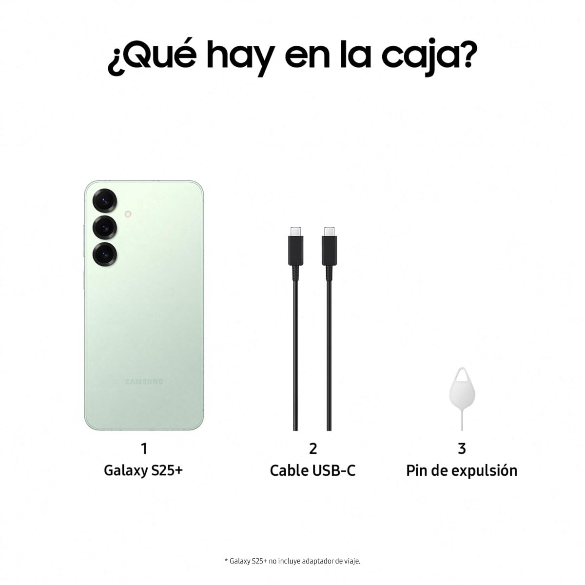 Samsung Galaxy S25+ 256GB Teléfono Móvil con IA, Galaxy AI, 12GB RAM, Cámara 50MP, Dual SIM, IP68, Garantía del Fabricante 3 Años + 1 Año Extra, Color Menta (Versión Española)