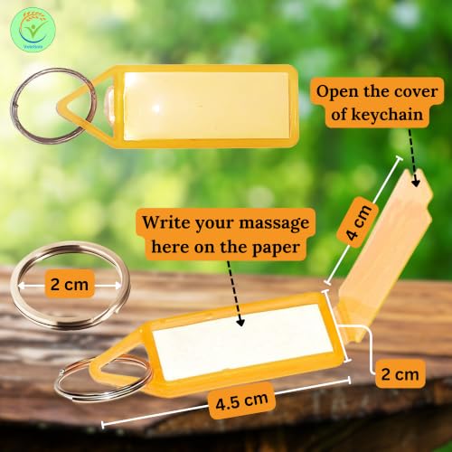 Image of Plastic Multicolor Assorted Keychain with Two Side ID Label and Split Ring
