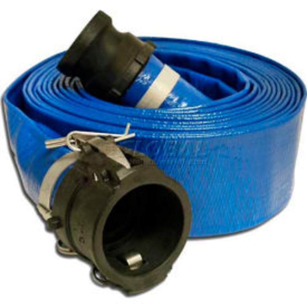 Manguera de descarga apache azul estándar de PVC (múltiples opciones de tamaño), 2" x 50', azul, 1