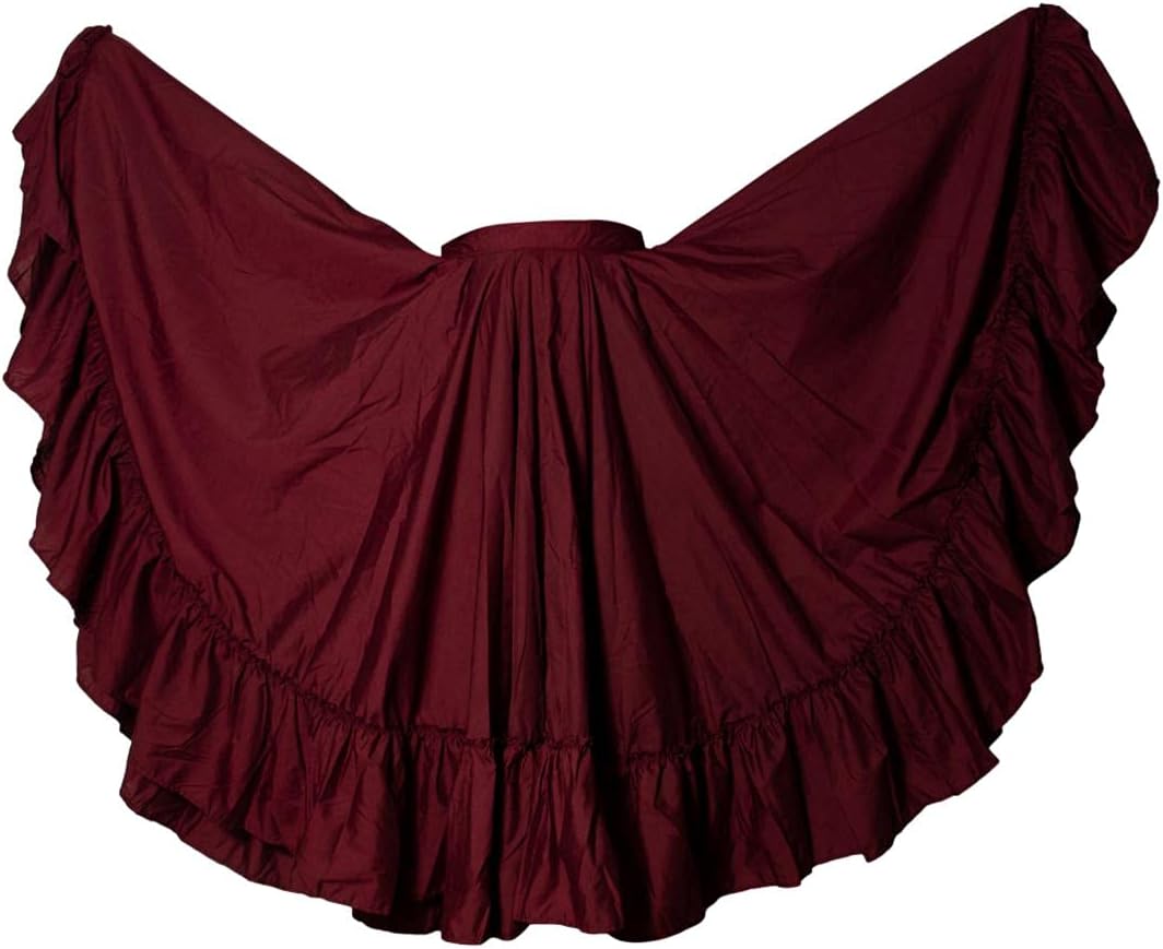 OD Professional Dance Skirt for Folkloric Mexican or Flamenco Dancing Double Circle (Doble Vuelo)