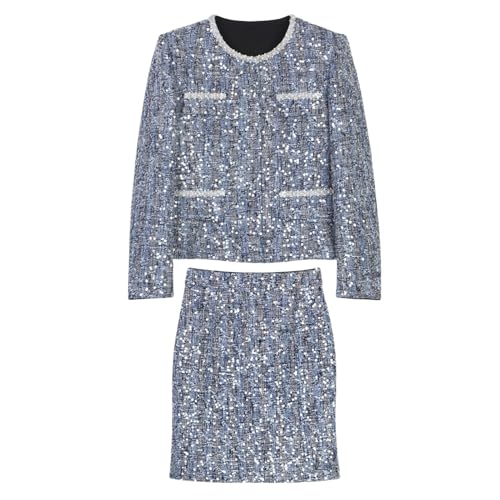 Ensemble veste et jupe en tweed élégant pour vos rendez-vous professionnels