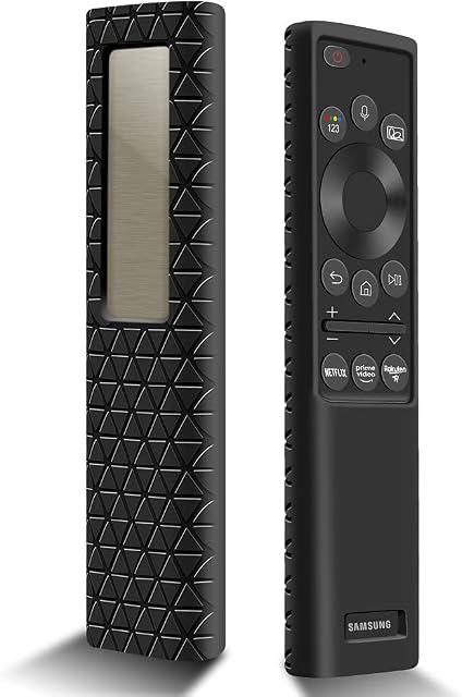 Cover for Samsung Solar Cell Remote 2021, Protective Silicone Case BN59-01357A / BN59-01363A / BN59-01311B / BN59-01300C Samsung Remote Control Sleeve Protector Skin Anti-Slip-Black