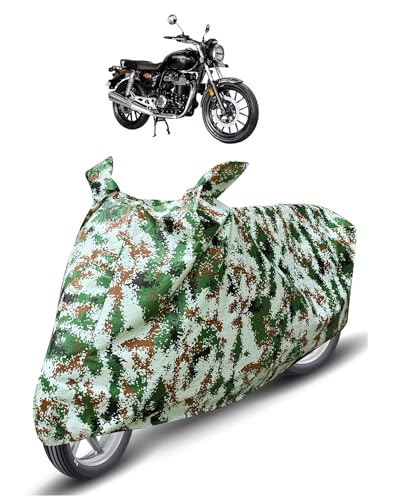 Image of Auto Hub Waterproof Bike Cover Compatible with Hness CB350 Dustproof, UV Protection Two Wheeler Bike CB350 Cover - Forest