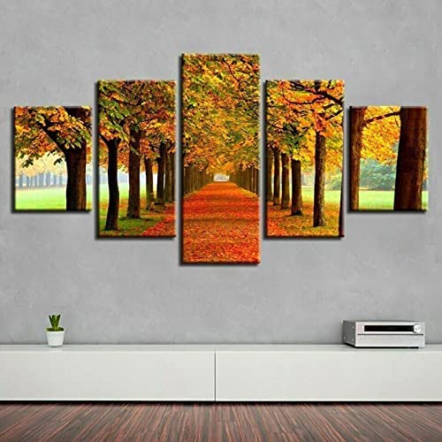 Impression sur toile arbres et route pour grand mur de salon