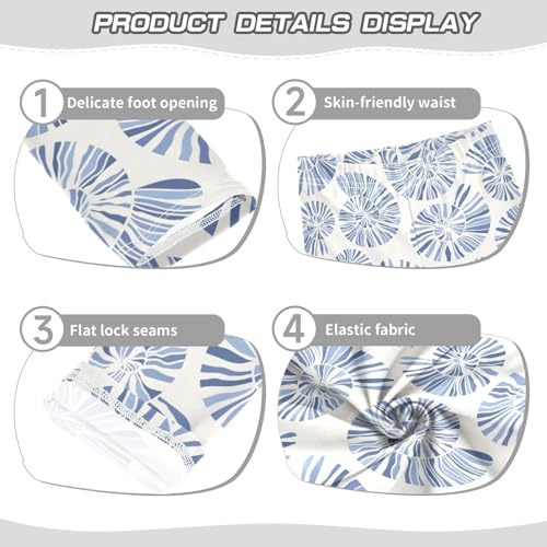 Girls' Leggings Sea Shell Fossil Ankle Length Printed Leggings Comfort Pants for Kids 4-10 Years4