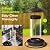 Metal Roof Bird Feeder for Outdoors - 360° Feeding Perch. Green