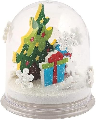 Craft County Kit de manualidades de globos con purpurina de nieve de Navidad - Árbol de Navidad Regalos Copos de nieve (hace 2 globos de nieve)
