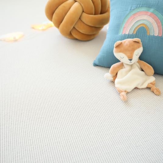 Decoweb Moquette Tissé Plat - Mahé - Blanc - Rouleau de 4m x 2m