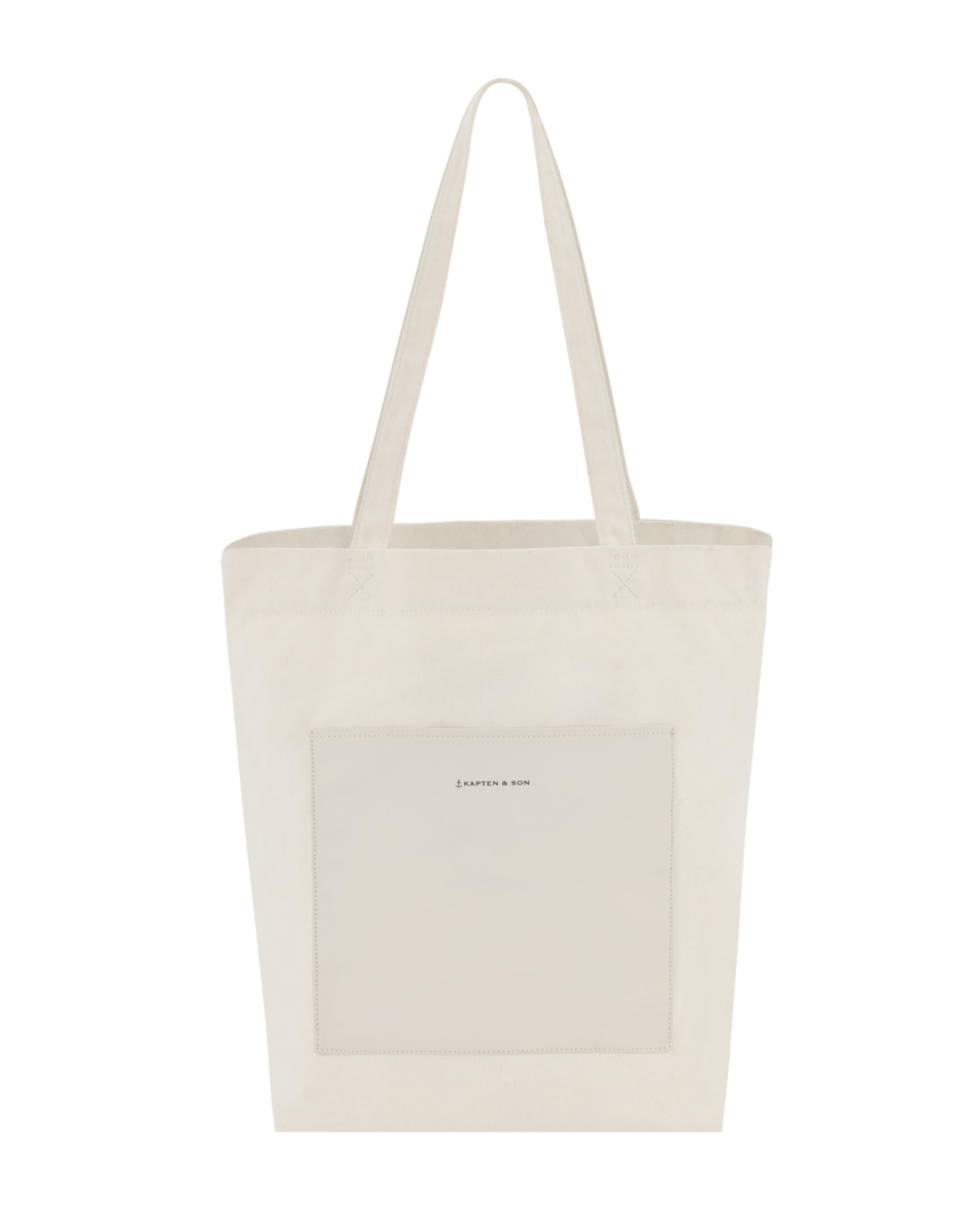 Kapten & Son Shopper Tasche Damen 16 L | Tote Bag aus recycelter Baumwolle | Schultertasche ideal zum Einkaufen, Alltag | Passend für DIN A4 | Stofftasche, Jutebeutel mit Innen- & Außenfach